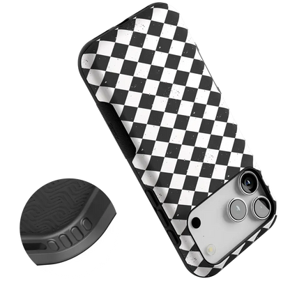Salem's Hex | Black & White Checkered Case