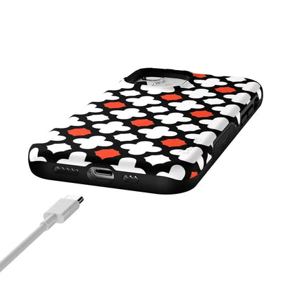 Red Lattice Tile | High Contrast Design Case