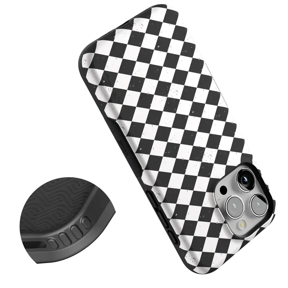 Salem's Hex | Black & White Checkered Case