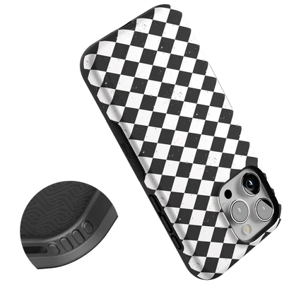 Salem's Hex | Black & White Checkered Case