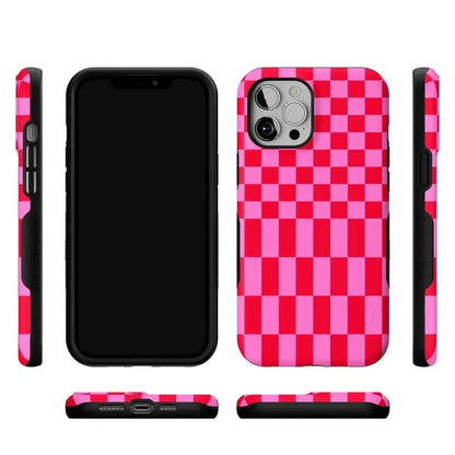 Vibe Check | Pink Checkerboard Case