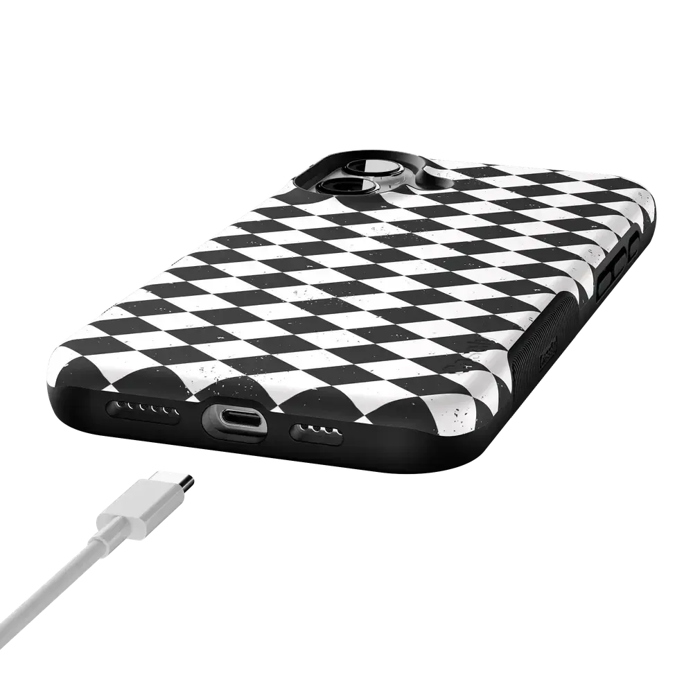 Salem's Hex | Black & White Checkered Case