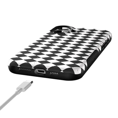 Salem's Hex | Black & White Checkered Case