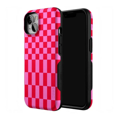 Vibe Check | Pink Checkerboard Case