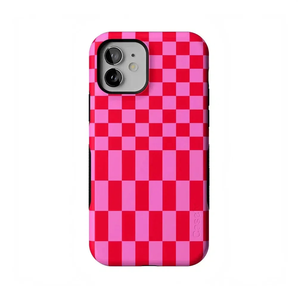 Vibe Check | Pink Checkerboard Case