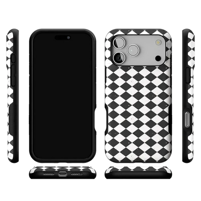 Salem's Hex | Black & White Checkered Case