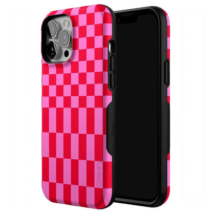 Vibe Check | Pink Checkerboard Case
