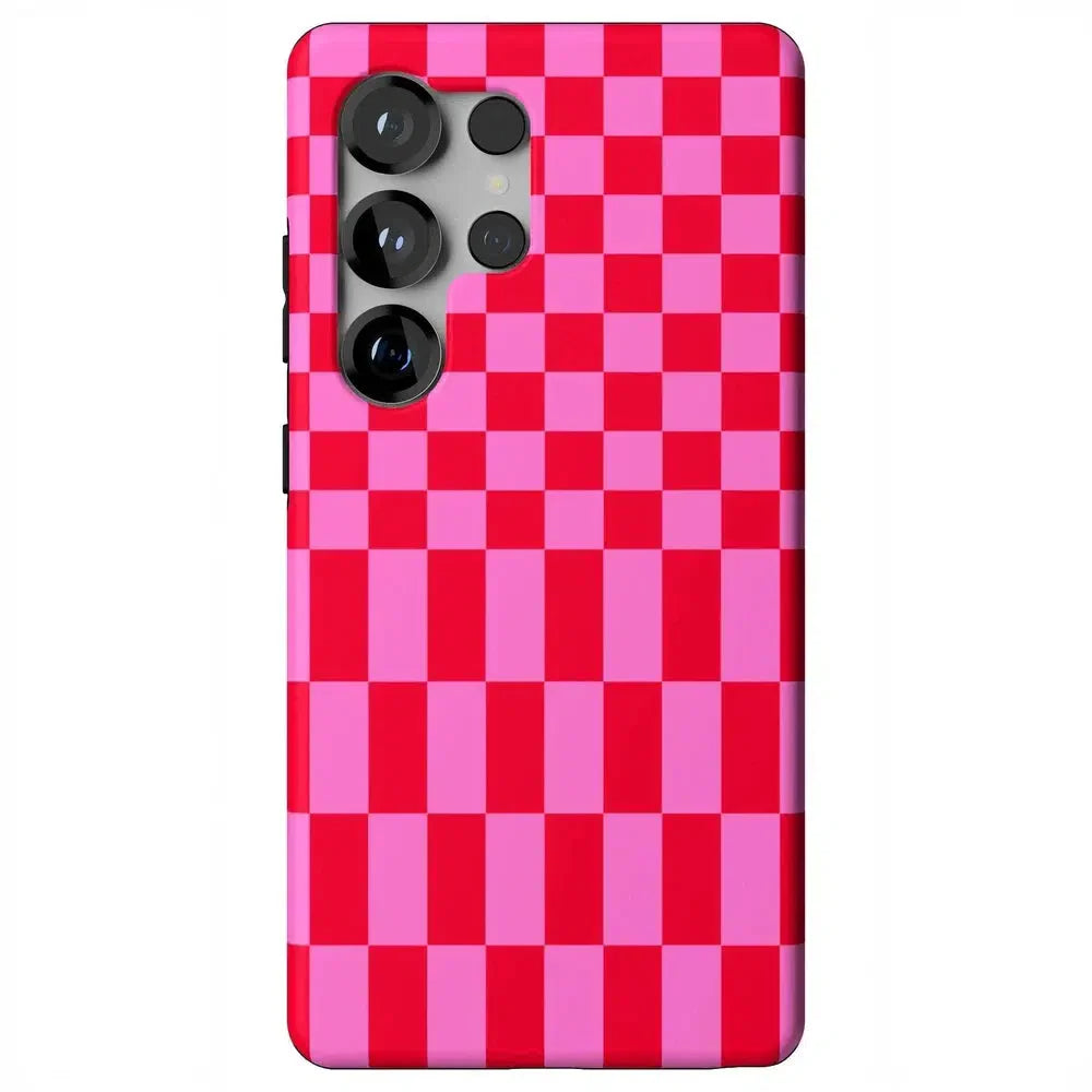 Vibe Check | Pink Checkerboard Case