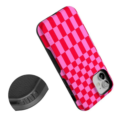 Vibe Check | Pink Checkerboard Case