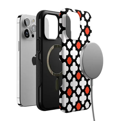 Red Lattice Tile | High Contrast Design Case