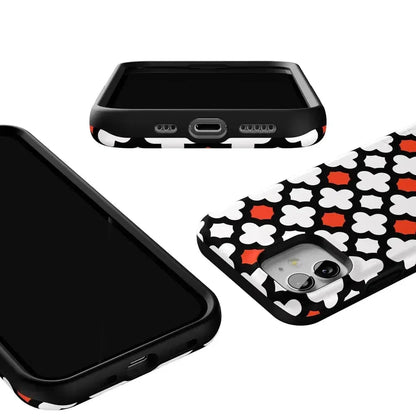 Red Lattice Tile | High Contrast Design Case