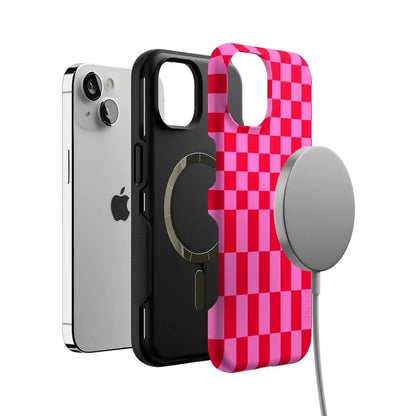 Vibe Check | Pink Checkerboard Case