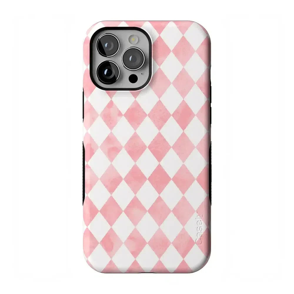 Queen of Diamonds | Pink Watercolor Case
