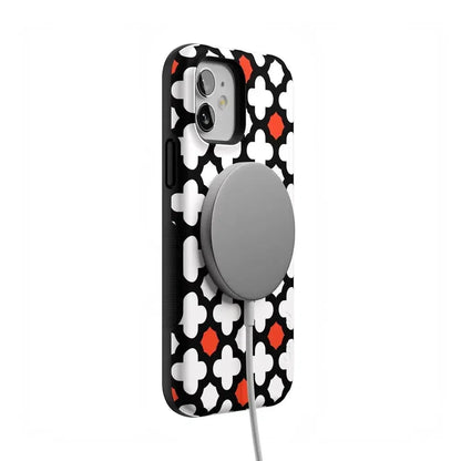 Red Lattice Tile | High Contrast Design Case