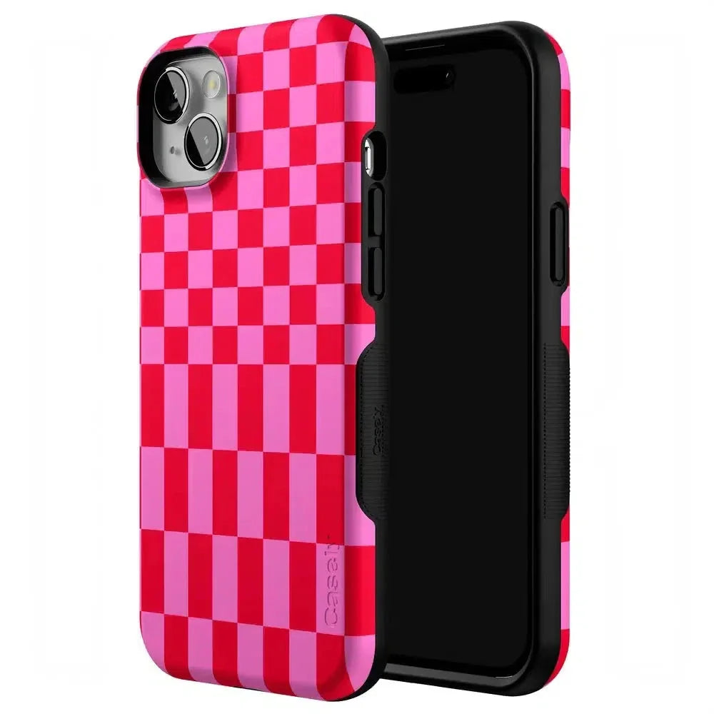 Vibe Check | Pink Checkerboard Case