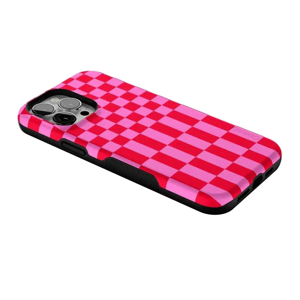 Vibe Check | Pink Checkerboard Case