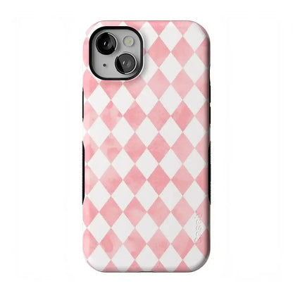 Queen of Diamonds | Pink Watercolor Case