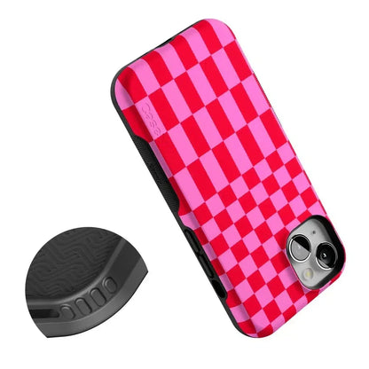 Vibe Check | Pink Checkerboard Case