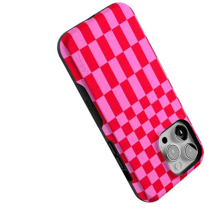 Vibe Check | Pink Checkerboard Case
