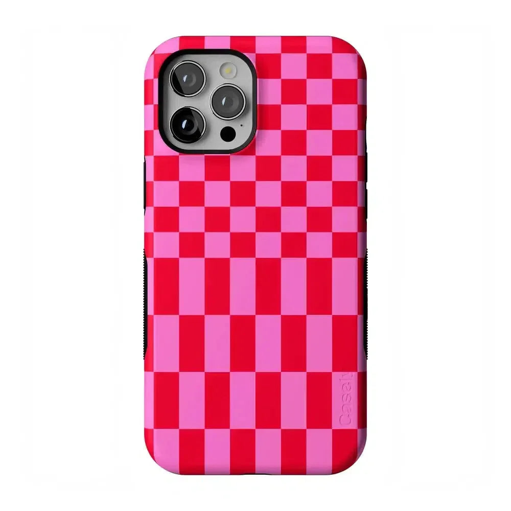 Vibe Check | Pink Checkerboard Case