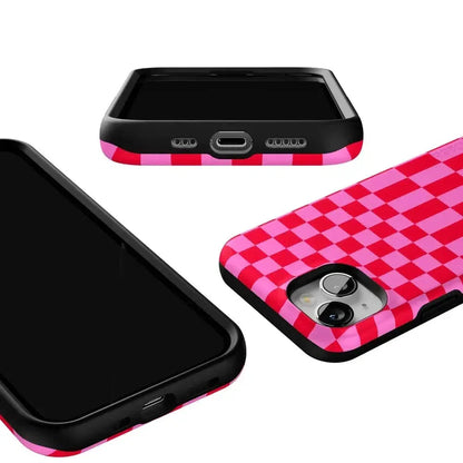 Vibe Check | Pink Checkerboard Case