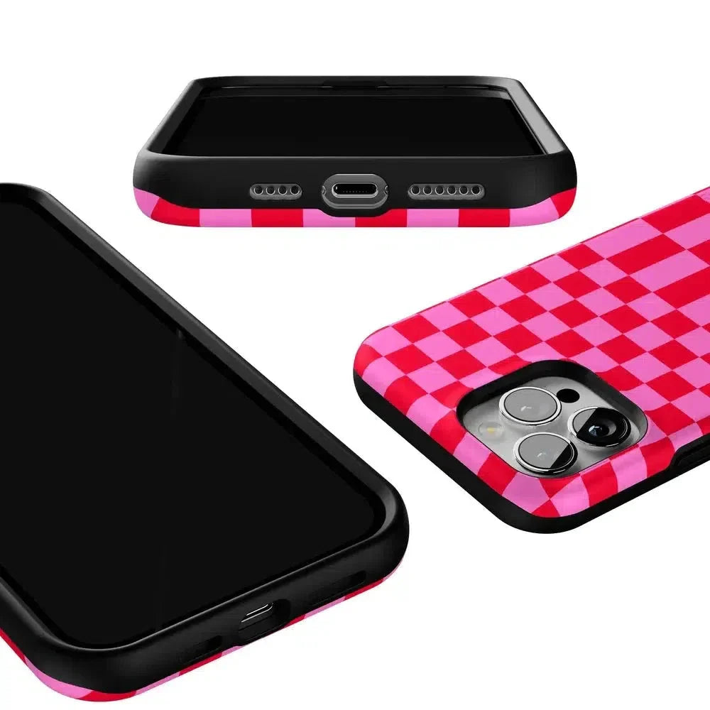 Vibe Check | Pink Checkerboard Case