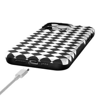 Salem's Hex | Black & White Checkered Case