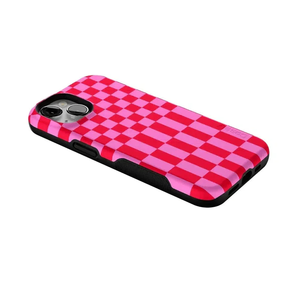 Vibe Check | Pink Checkerboard Case