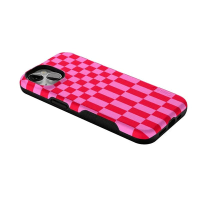 Vibe Check | Pink Checkerboard Case