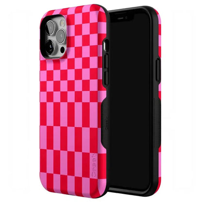 Vibe Check | Pink Checkerboard Case