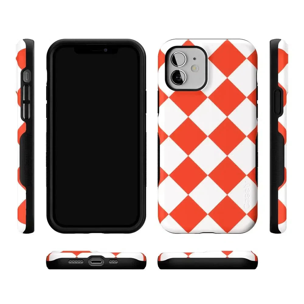 Red Checkerboard | High Contrast Design Case
