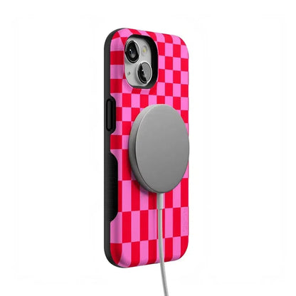 Vibe Check | Pink Checkerboard Case
