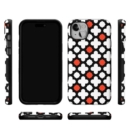 Red Lattice Tile | High Contrast Design Case