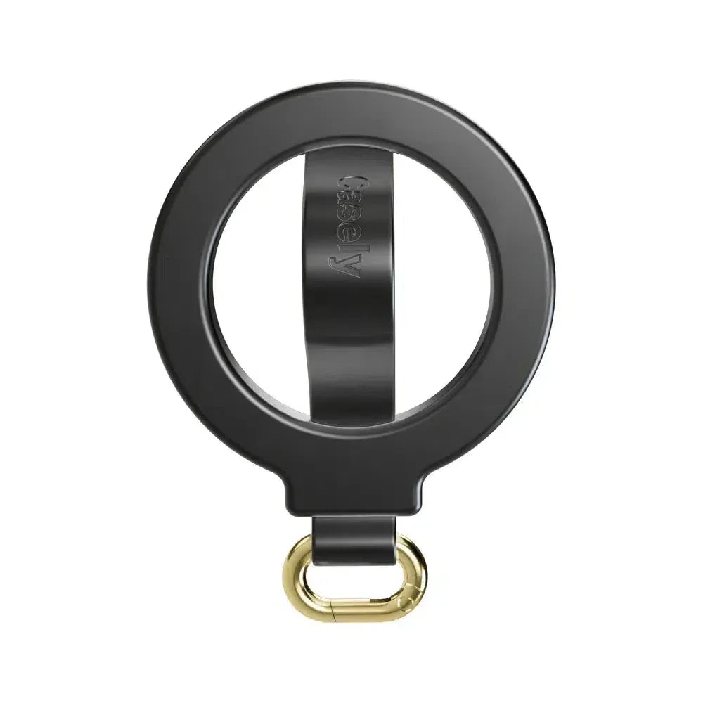 MagRing+ | Black Magnetic Adjustable Phone Ring with Keychain