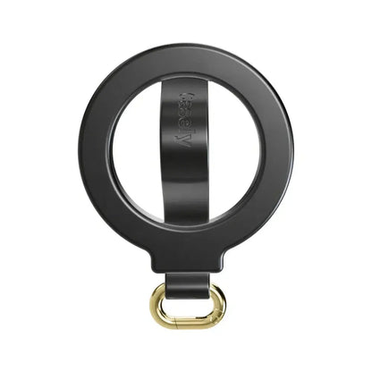 MagRing+ | Black Magnetic Adjustable Phone Ring with Keychain