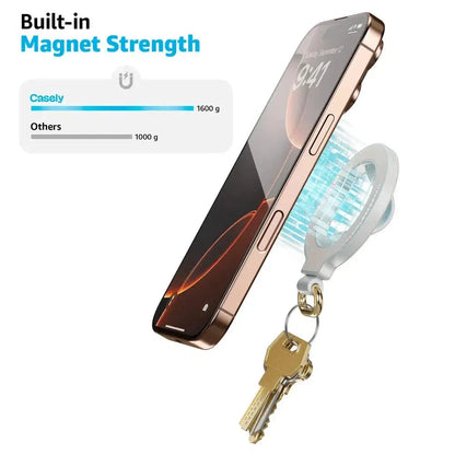 MagRing+ | Bone White Magnetic Adjustable Phone Ring with Keychain
