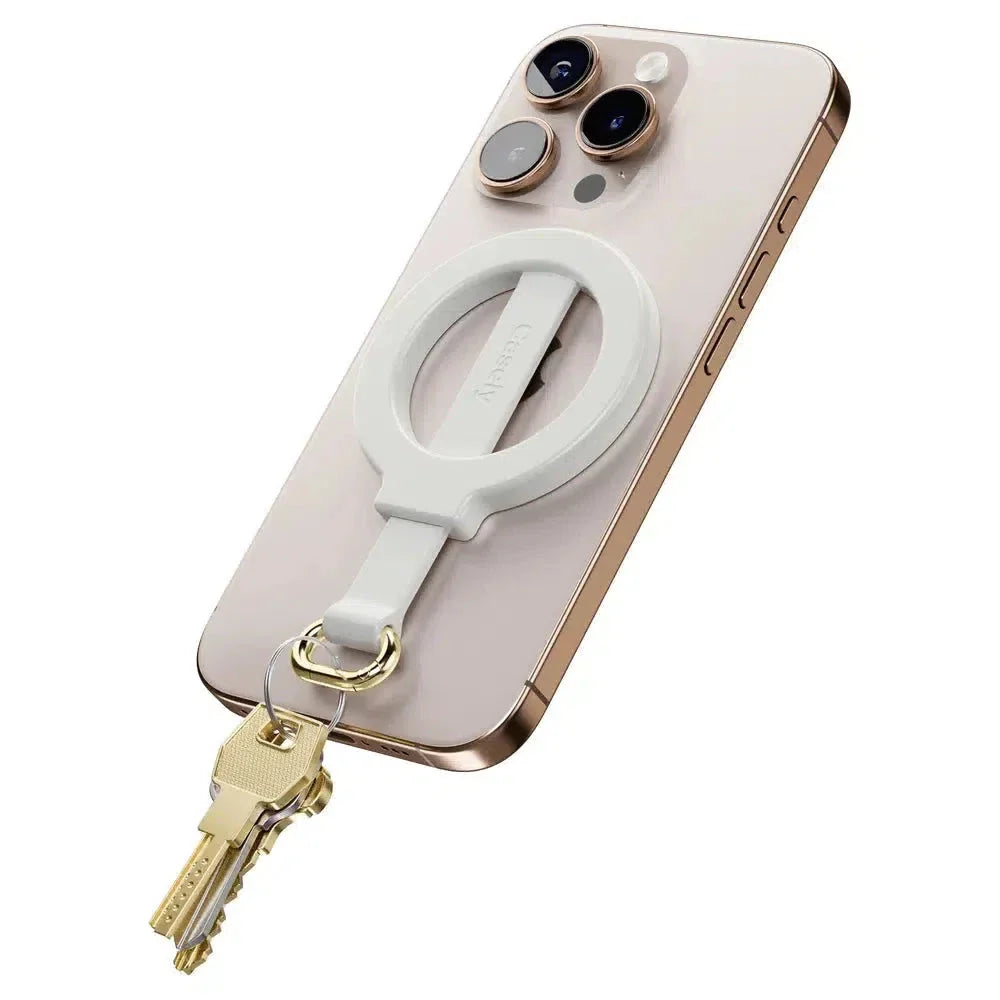 MagRing+ | Bone White Magnetic Adjustable Phone Ring with Keychain