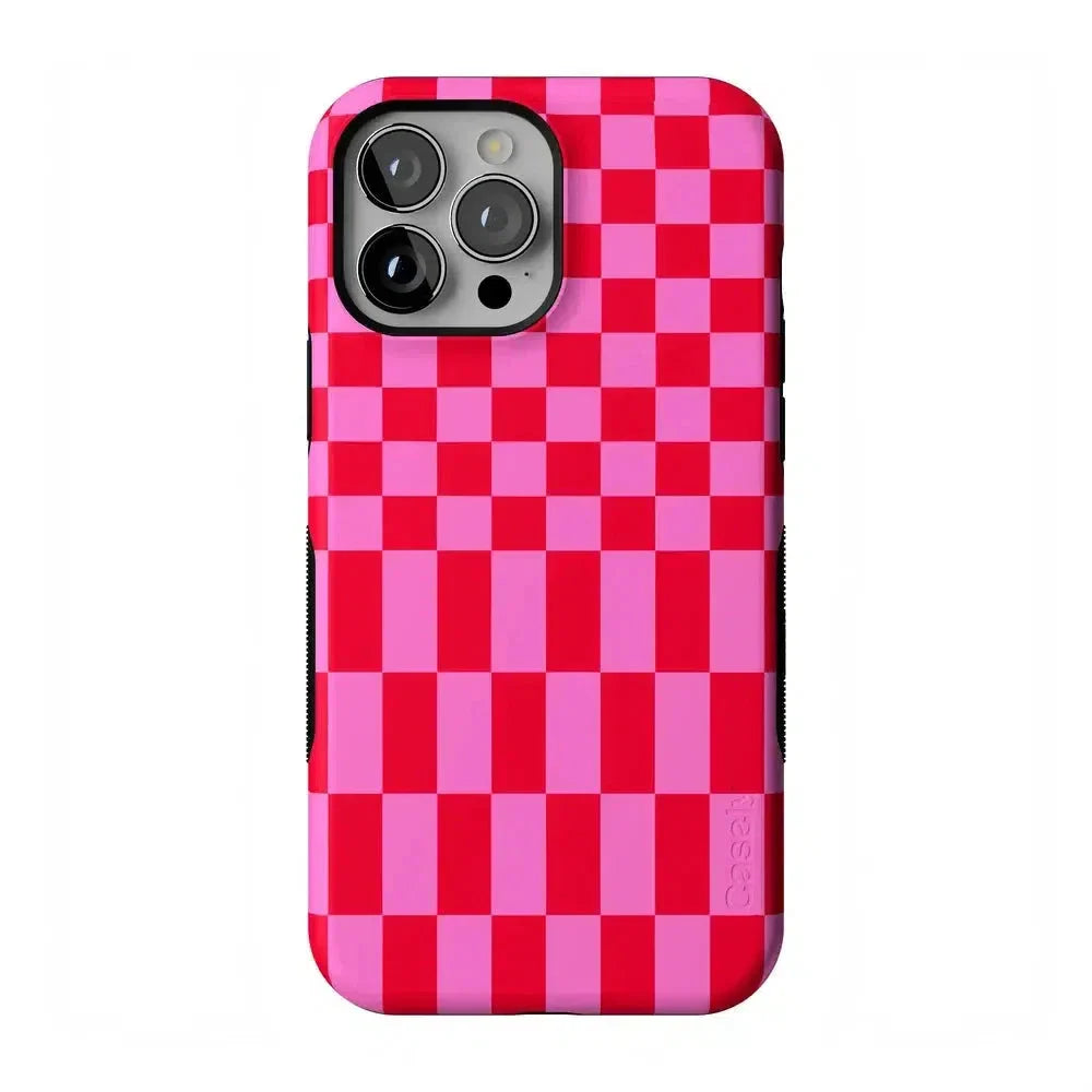 Vibe Check | Pink Checkerboard Case