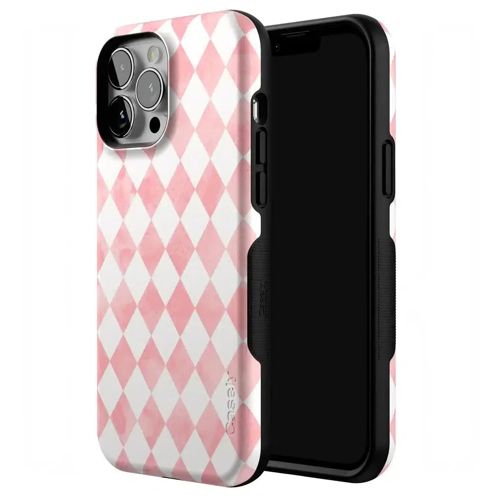 Queen of Diamonds | Pink Watercolor Case