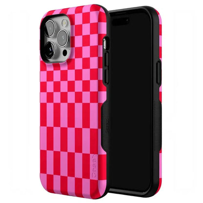 Vibe Check | Pink Checkerboard Case