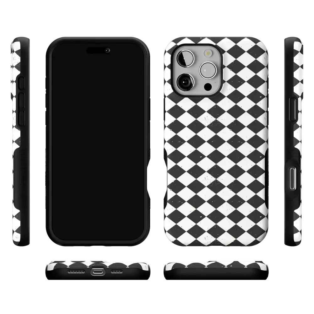 Salem's Hex | Black & White Checkered Case