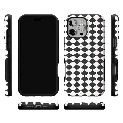 Salem's Hex | Black & White Checkered Case