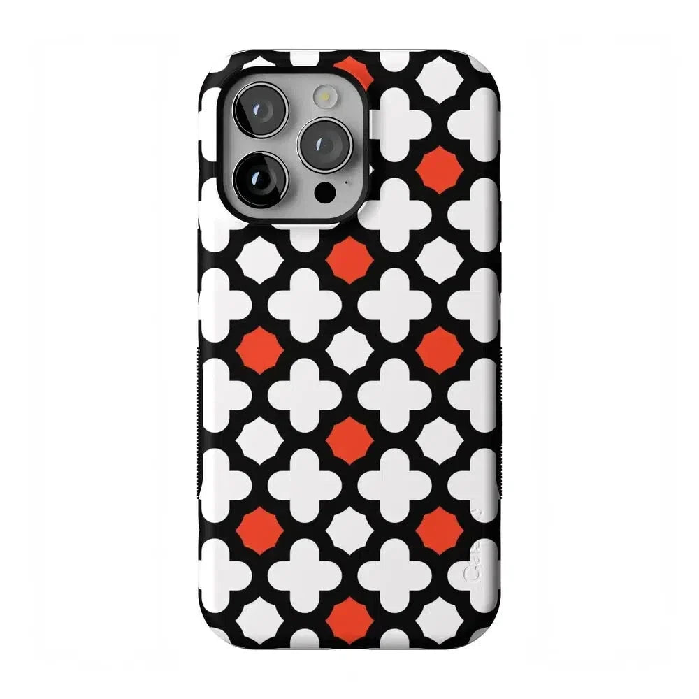 Red Lattice Tile | High Contrast Design Case