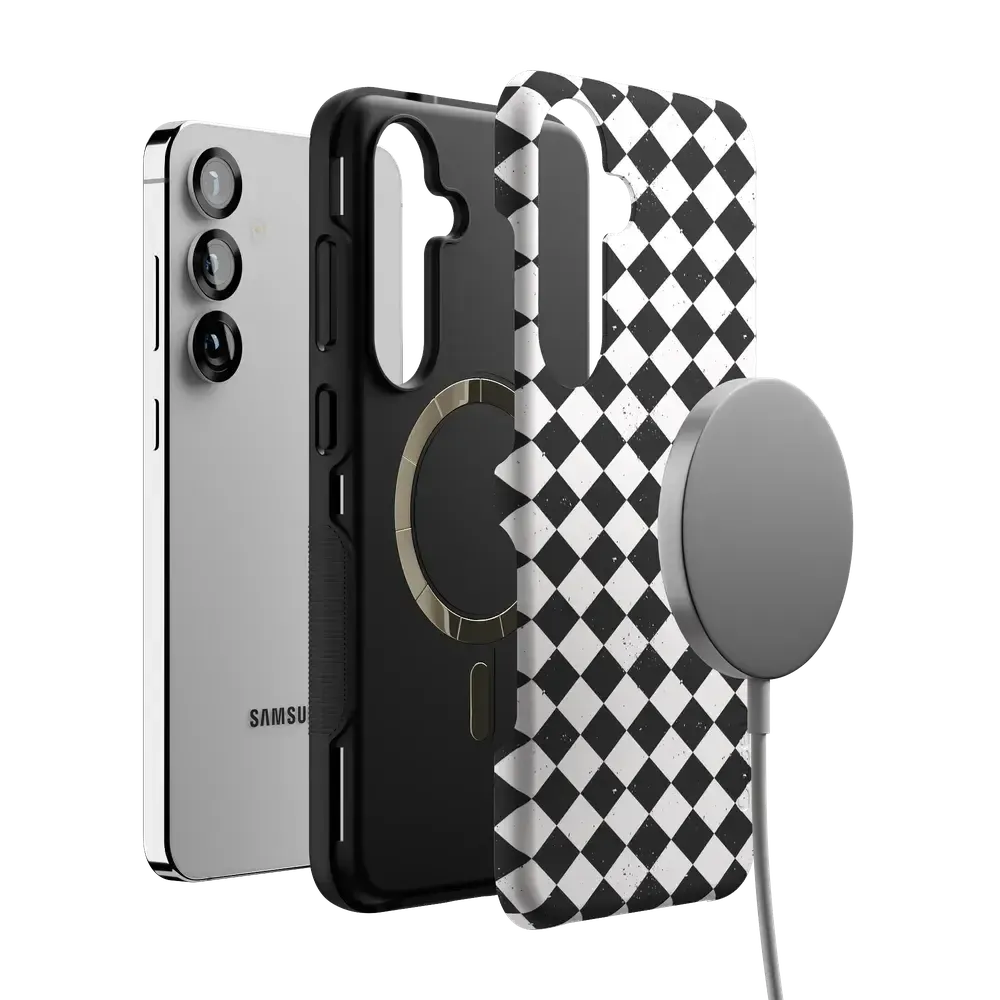 Salem's Hex | Black & White Checkered Case