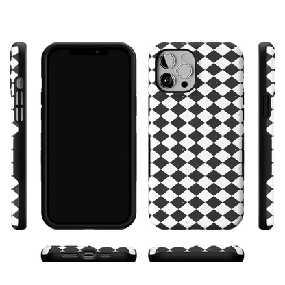 Salem's Hex | Black & White Checkered Case