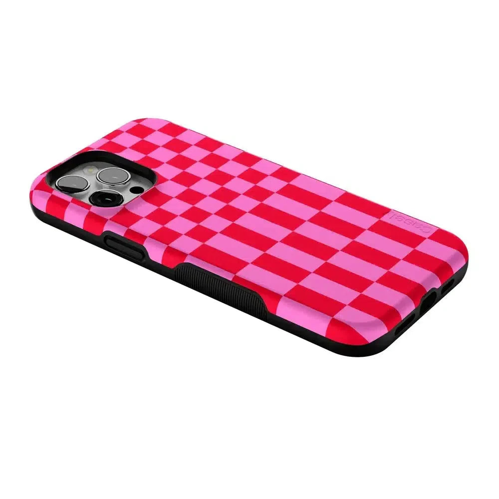Vibe Check | Pink Checkerboard Case
