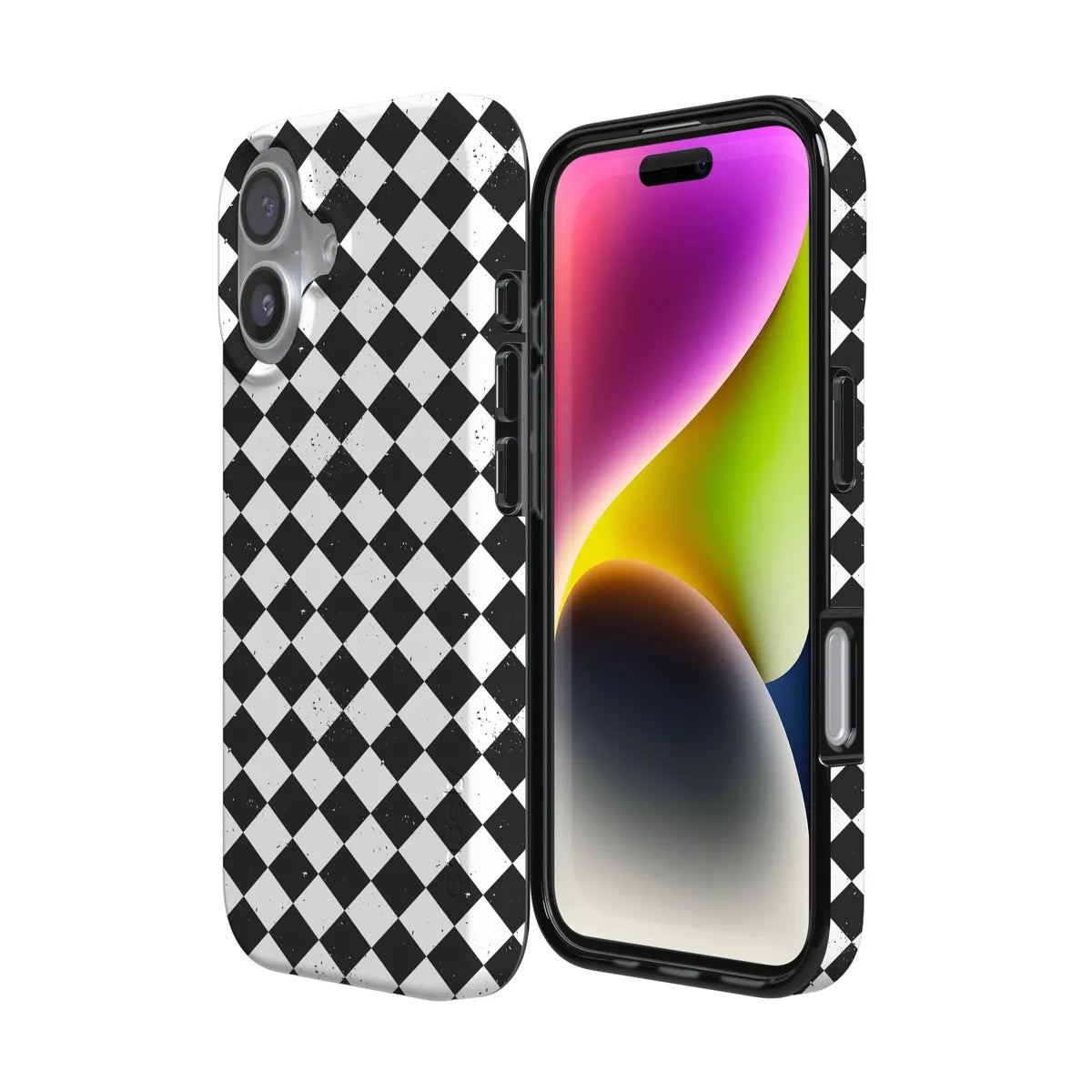 Salem's Hex | Black & White Checkered Case