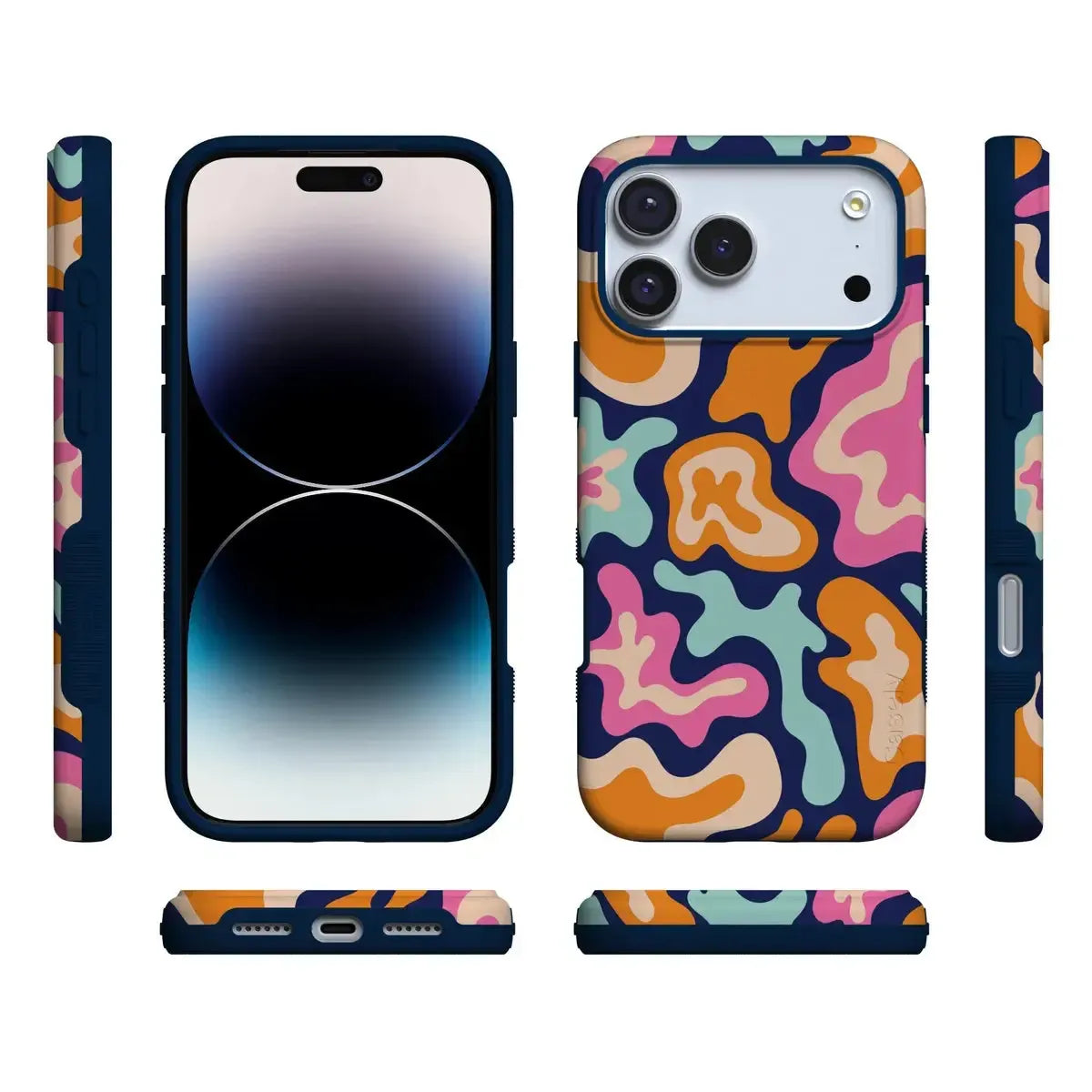 Midnight Color Splash | Abstract Retro Case