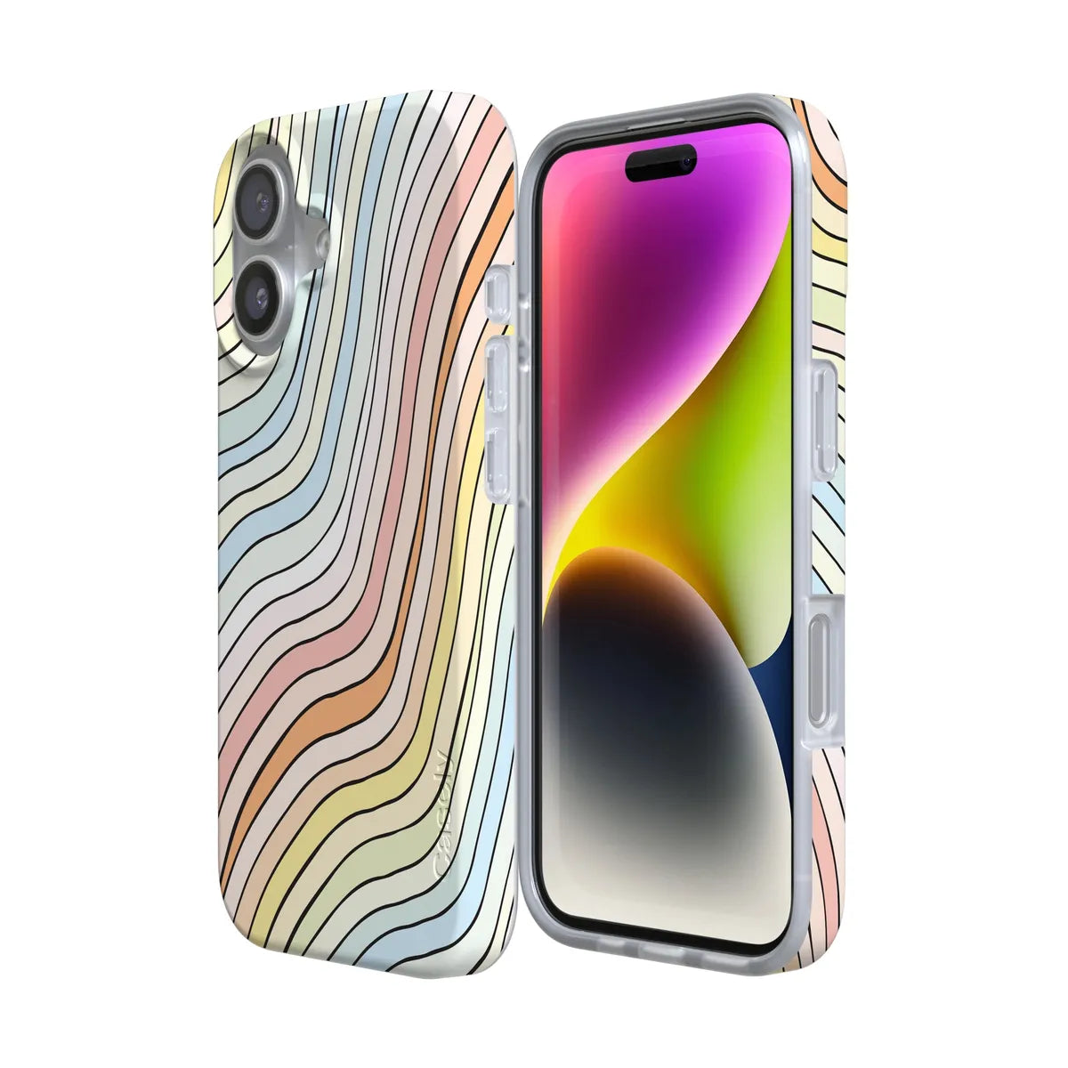 Ride The Wave | Pastel Rainbow Lined Case