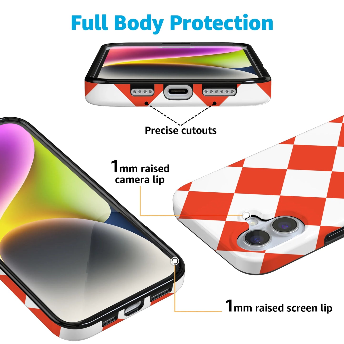 Red Checkerboard | High Contrast Design Case